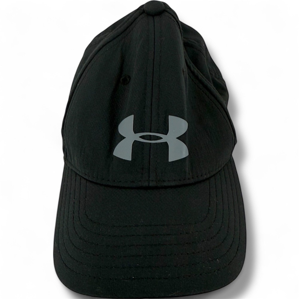 Under Armour Hat Youth XS/S Logo Stretch Fit Athletic Cap‎ Black